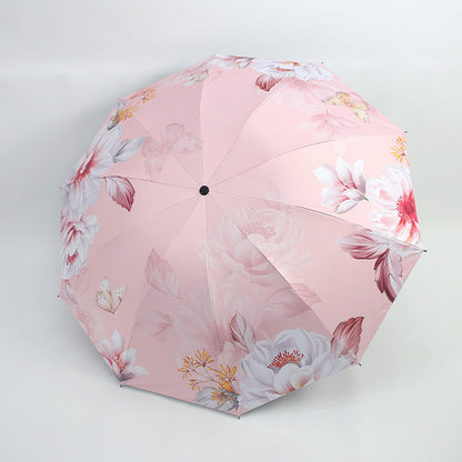 Women's Umbrella with Floral Pattern and UV Protection Skanto