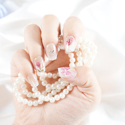 Artistic Floral Nail Tips Acalora