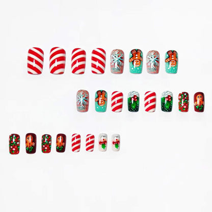 Gingerbread-Themed Nail Art Acalora