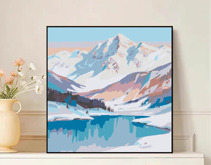 Scenic Mountain Landscape Canvas Art