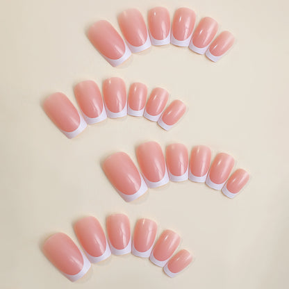 Press-On French Tip Nail Set Acalora