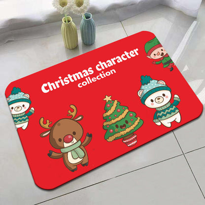 Festive Holiday-Themed Bath Mat