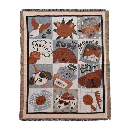Animal-Themed Cozy Throw Blanket