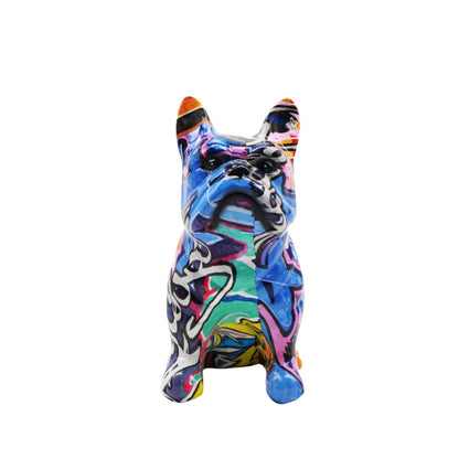 Creative bulldog figurine made of hand-painted resin Acalora