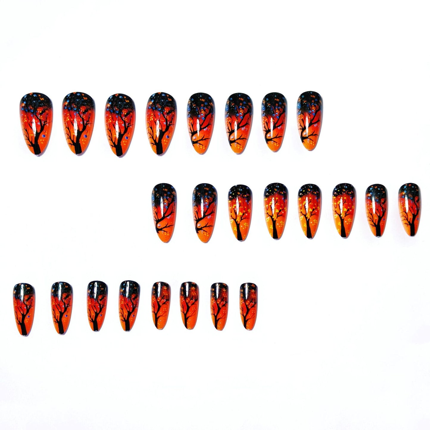 Artistic Autumn Grove Nail Art Acalora