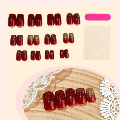 Gradient Style Press-On Nails with Closure Kit Acalora