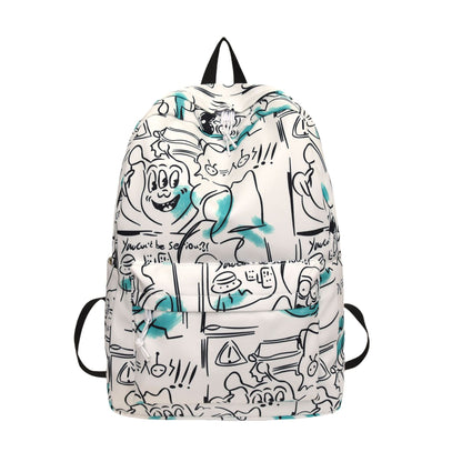 Graphic Print Drawstring Backpack Acalora