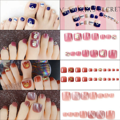 Decorative Press-On Toenail Art Set Acalora