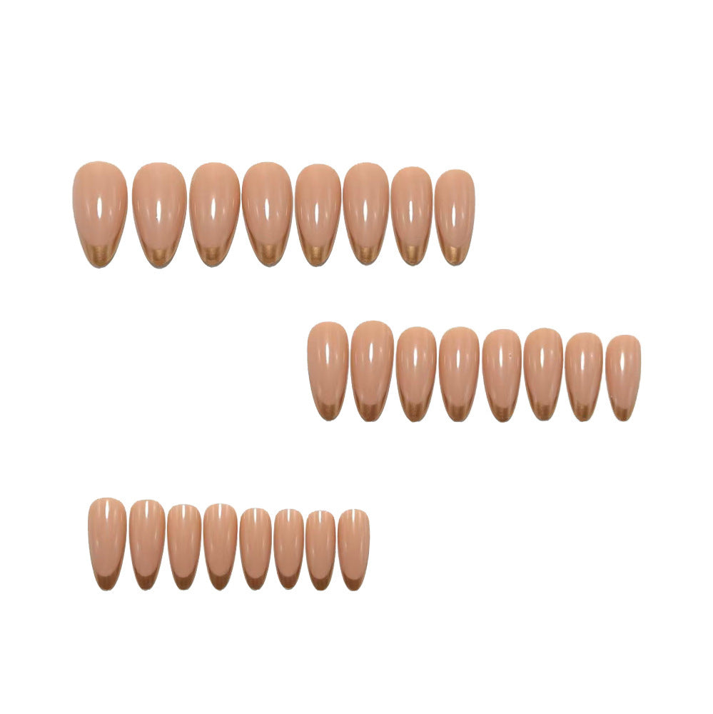Artificial nails with metallic tip design Acalora