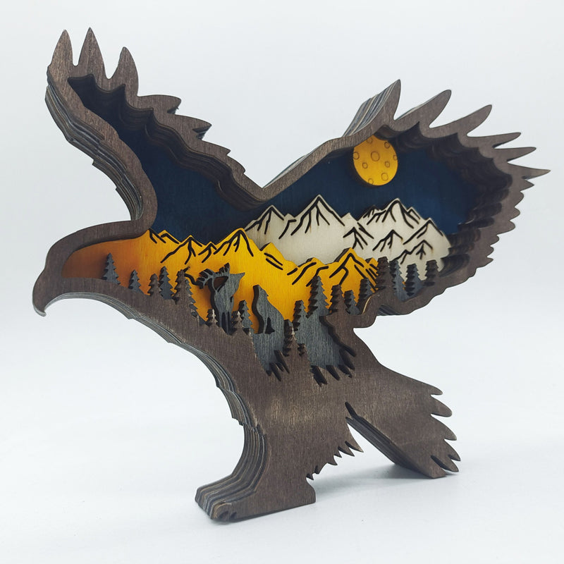 3D Creative Wooden Animal Carving Handcraft Gift | Bowlift