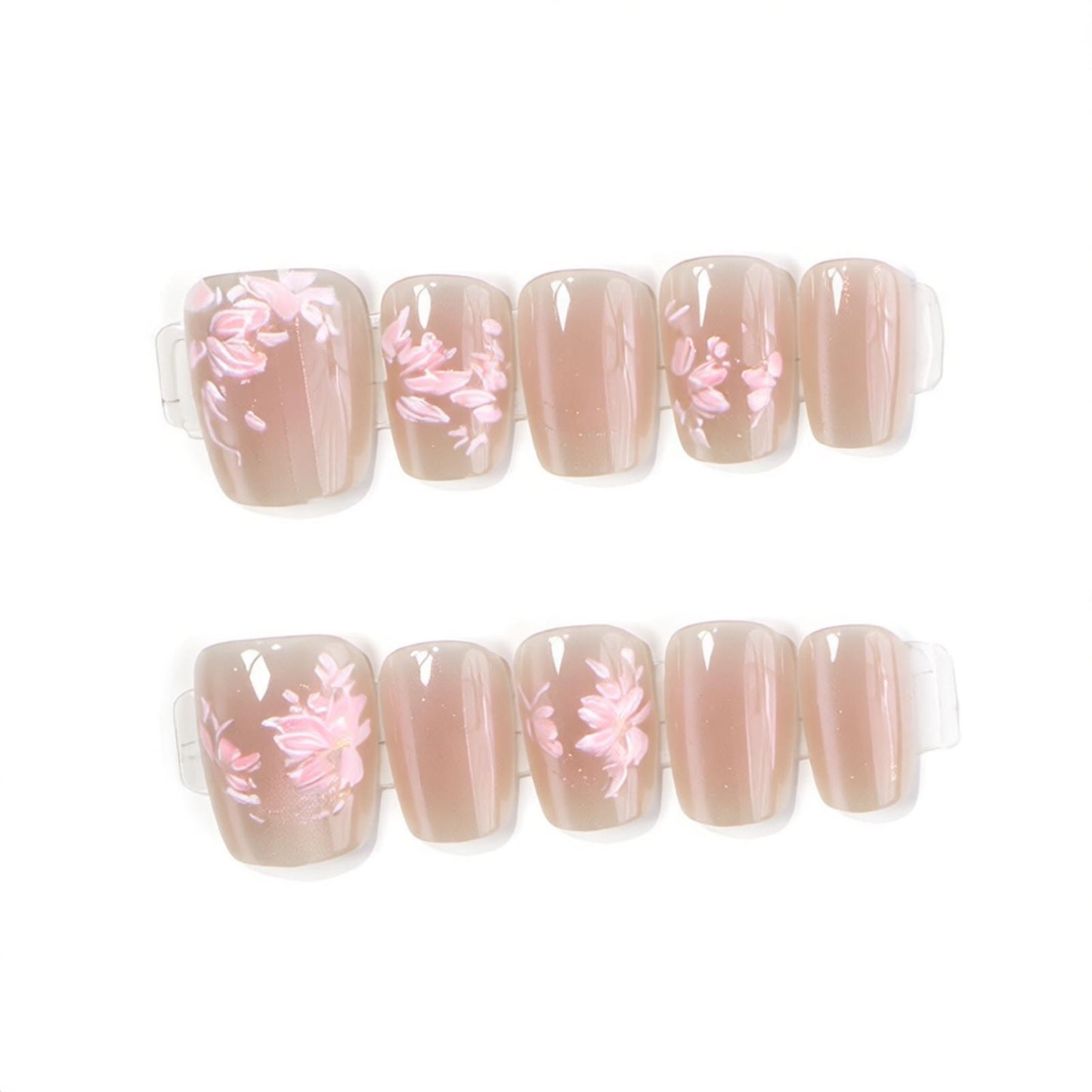 Floral Design Press-On Nail Set Acalora