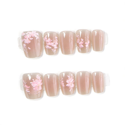 Floral Design Press-On Nail Set Acalora