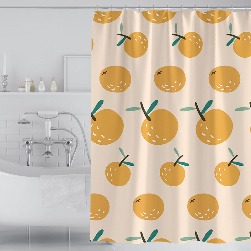 Playful Citrus Print Shower Curtain
