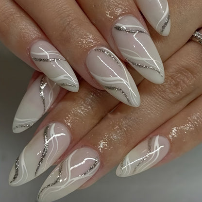 Elegant Marble Effect Nail Art Acalora