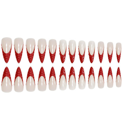 Decorative Sculpted Stiletto Press-On Nails Acalora