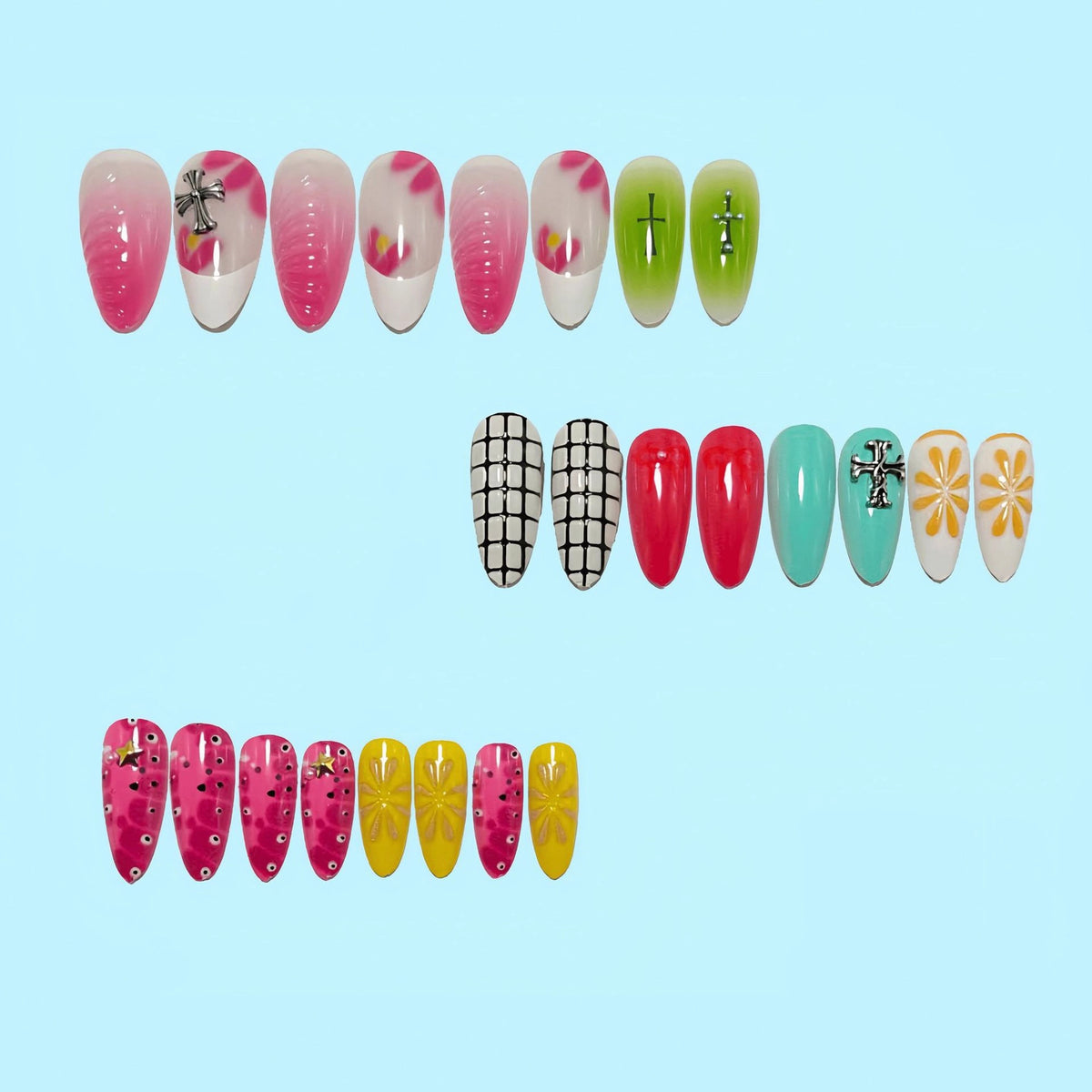 Artificial nails with creative design and 3D applications Acalora
