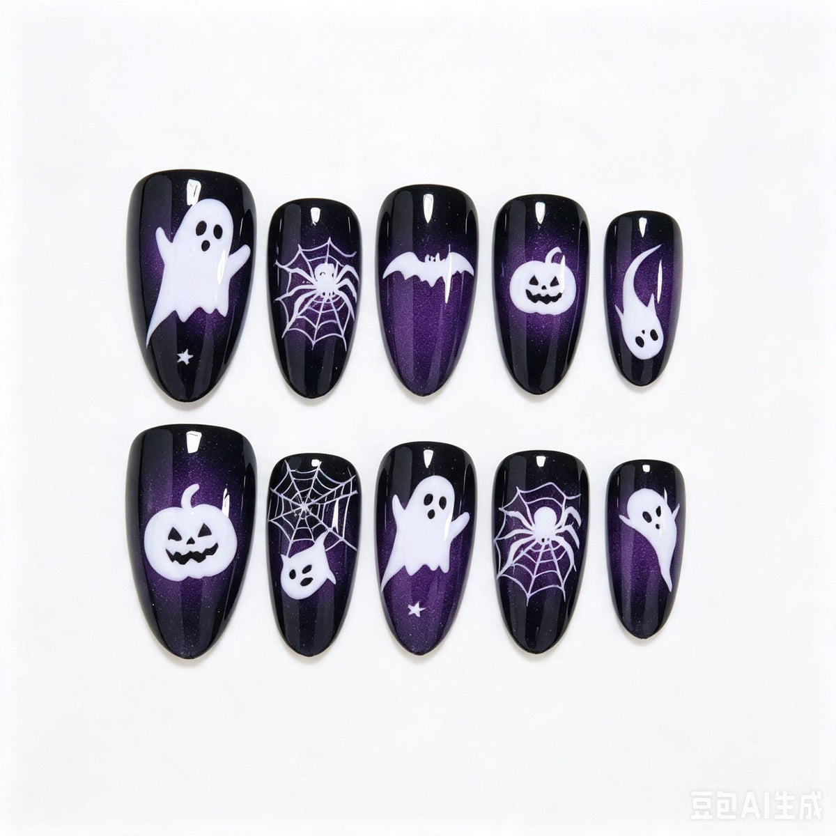 Halloween Themed Decorative Press-On Nails Acalora
