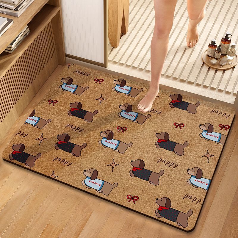 Playful Cat-Themed Bath Mat