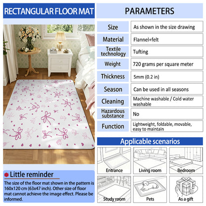Unisex Soft Floral Decorative Area Rug