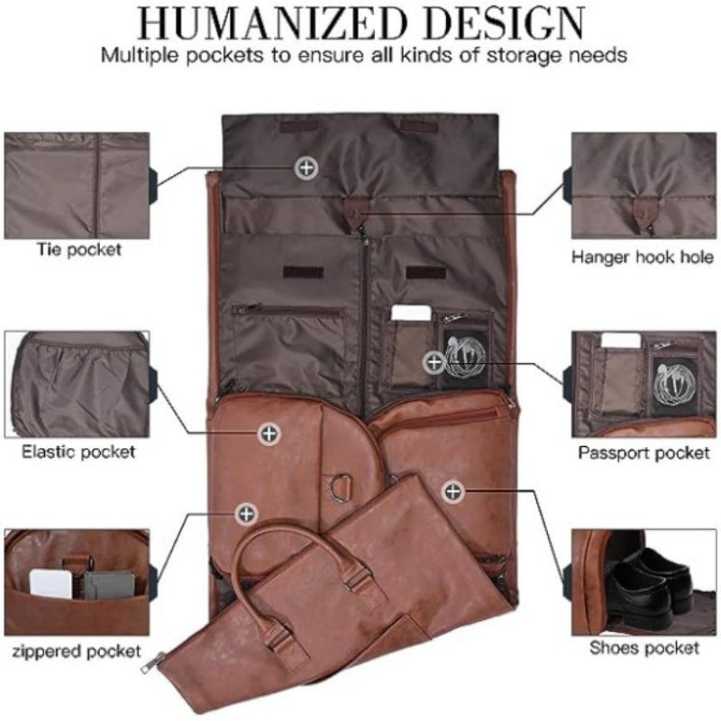 Premium Leather Weekender Duffle Bag Acalora