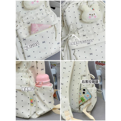 Stylish Polka Dot Casual Backpack Acalora