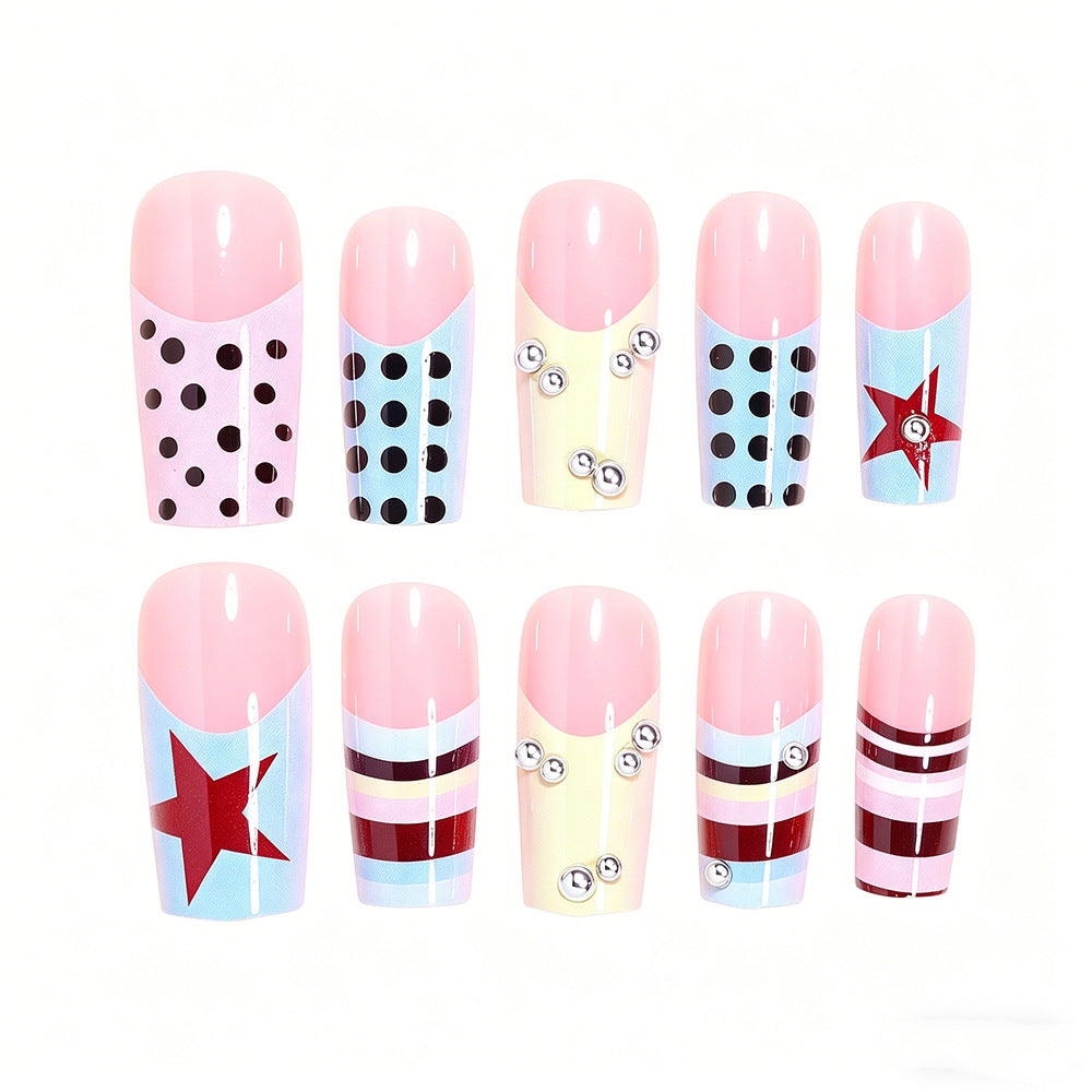 Abstract Design Press-On Nail Art Tips Acalora