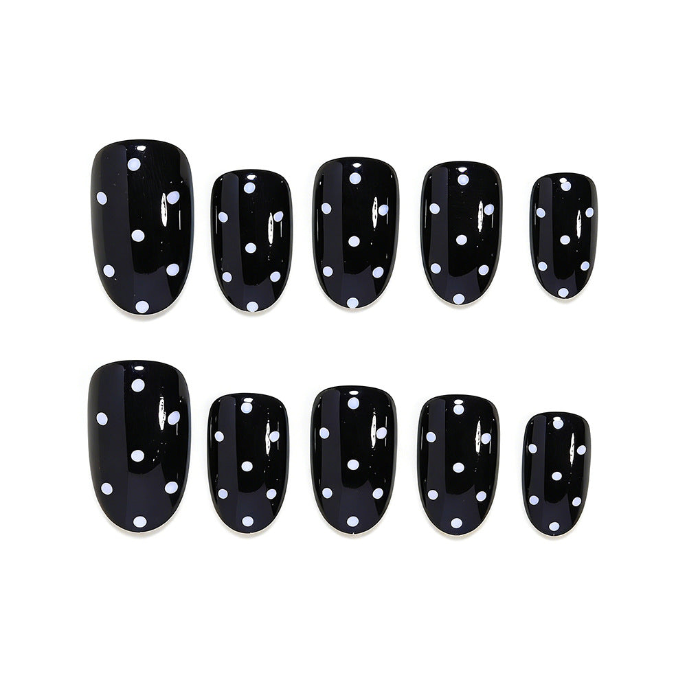 Polka Dot Press-On Nail Set Acalora