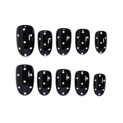 Polka Dot Press-On Nail Set Acalora