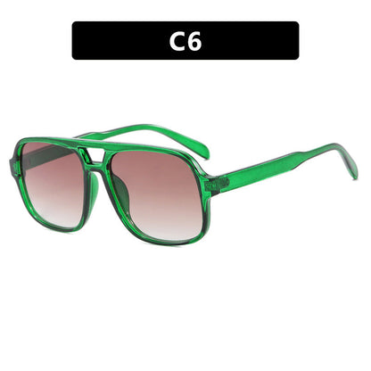 Women's modern square sunglasses with stylish transparent frame Karnz