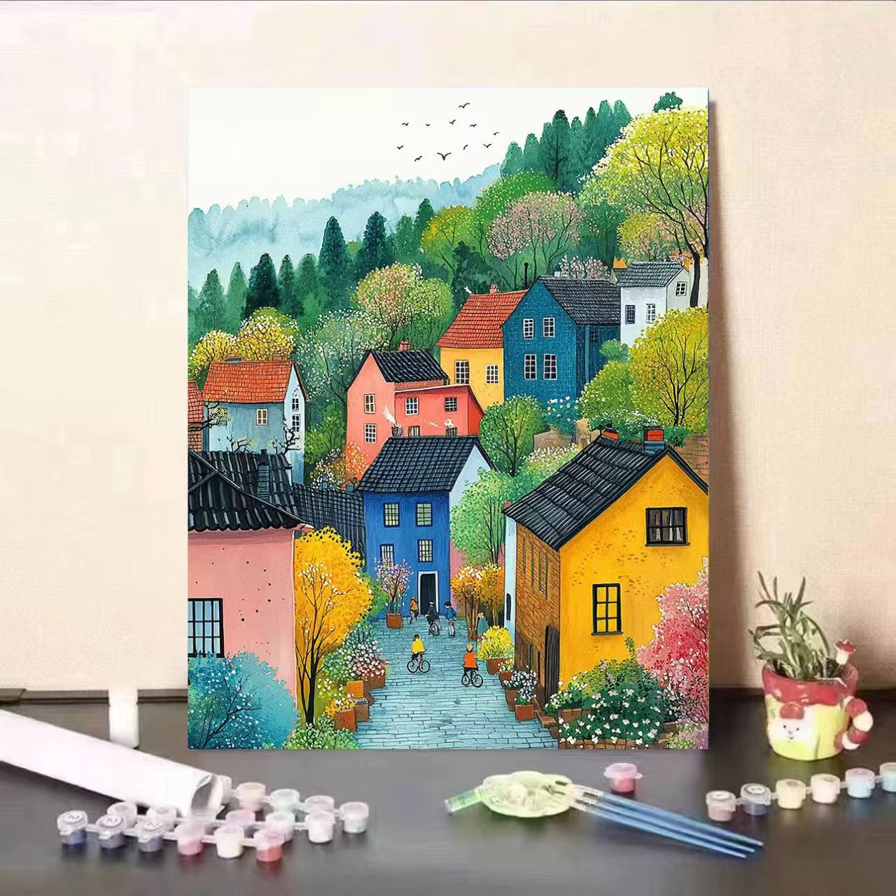Scenic Village Paint by Numbers Art Kit