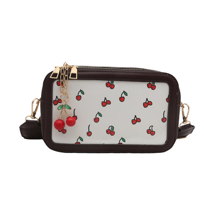 Fun Cherry Print Crossbody Bag Acalora