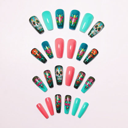 Artistic Day of the Dead Nail Art Acalora