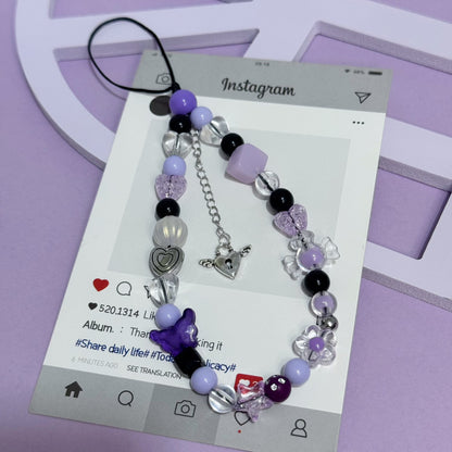 Adjustable Beaded Charm Bracelet Acalora
