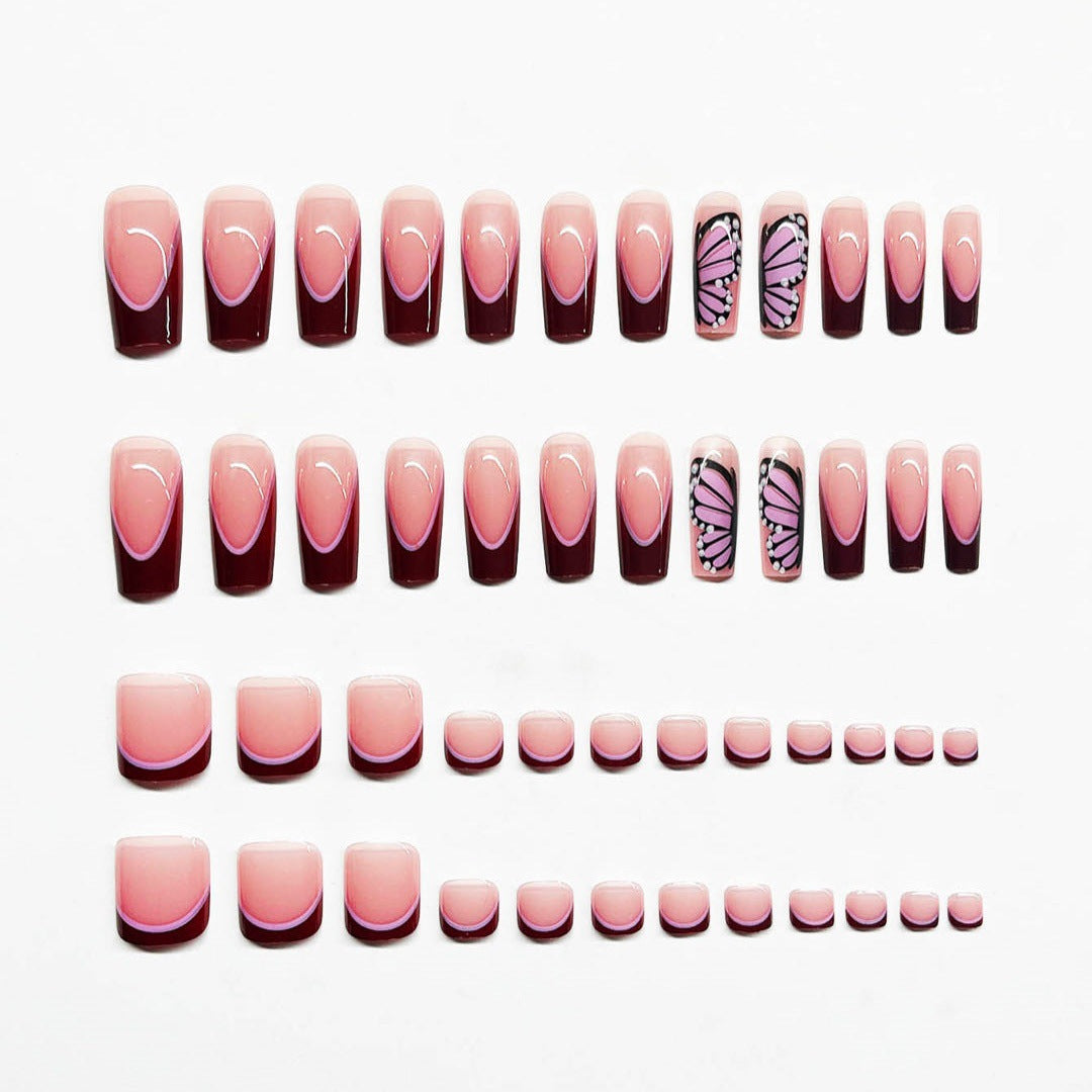 Artistic Butterfly Press-On Nail Set Acalora