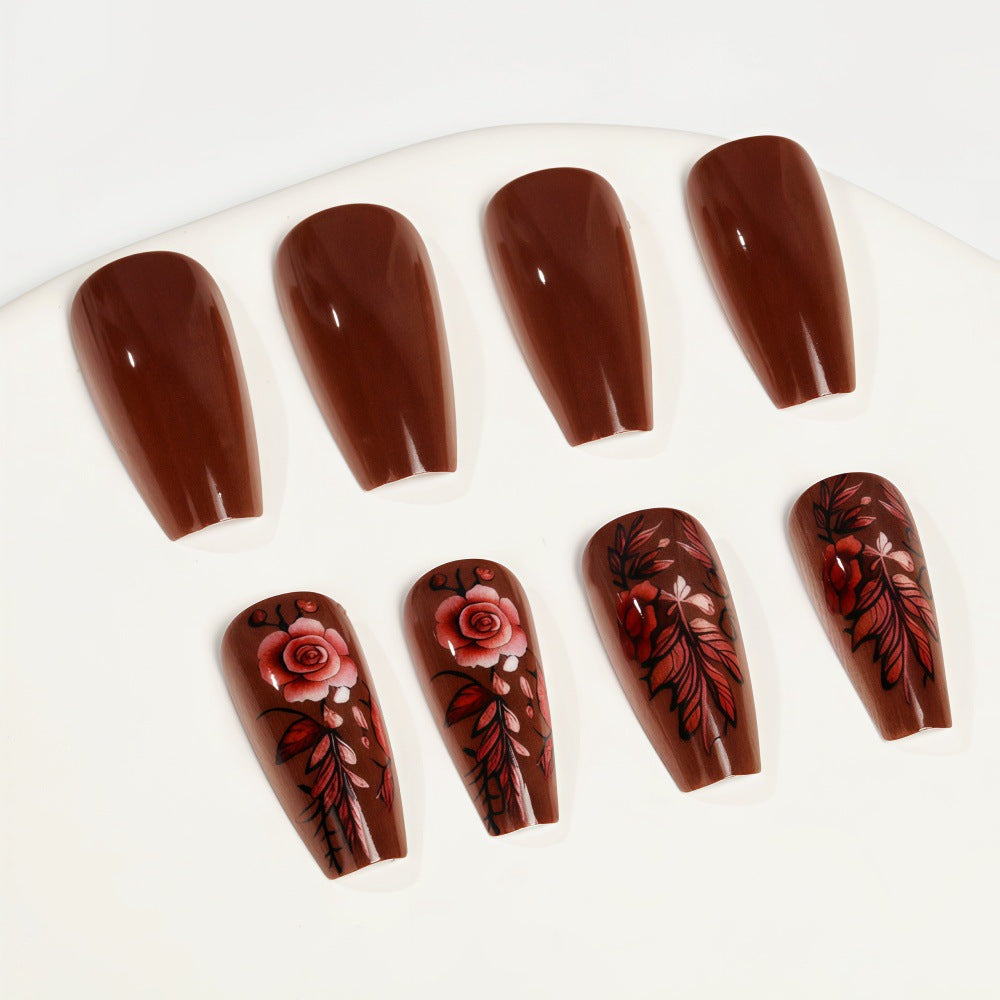 Artificial nails with floral accents Acalora