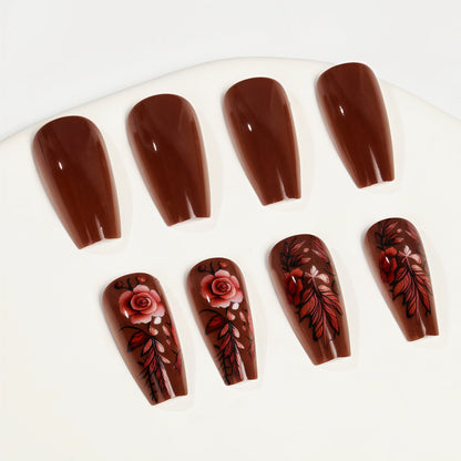 Artificial nails with floral accents Acalora