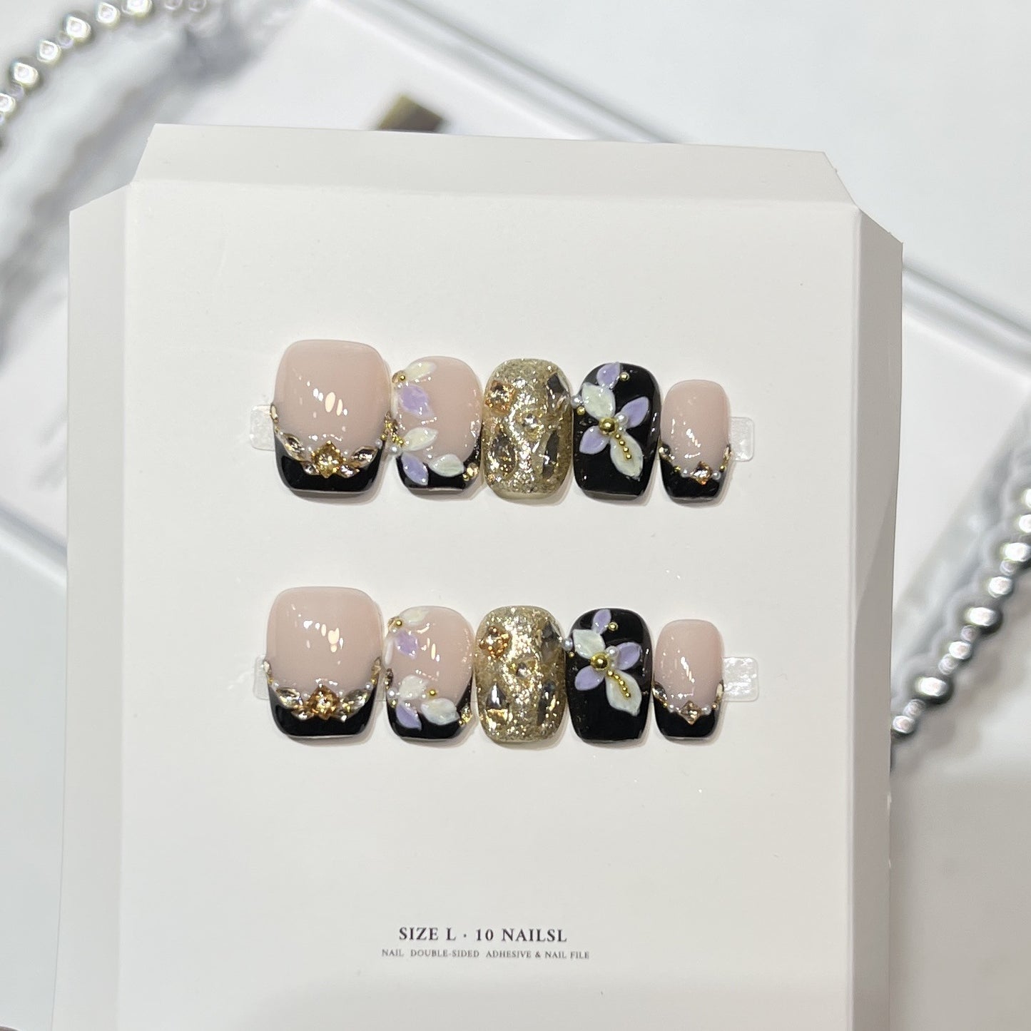 Themed Press-On Nail Art Set with Hello Kitty Designs Acalora