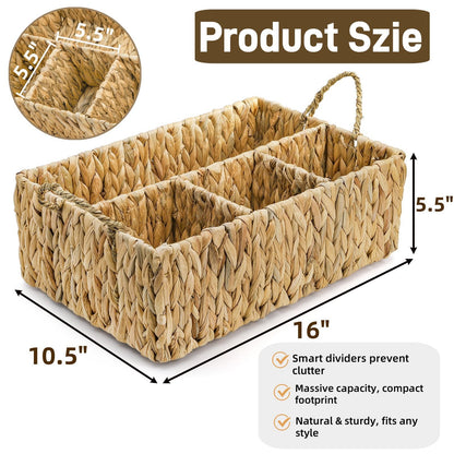 Woven Seagrass Organizer Basket Acalora