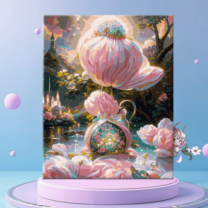 Whimsical Floral Fantasy Canvas Wall Art