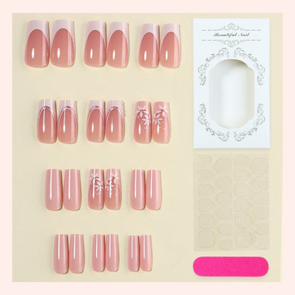 Decorative Press-On Nail Art Set with Floral Designs Acalora