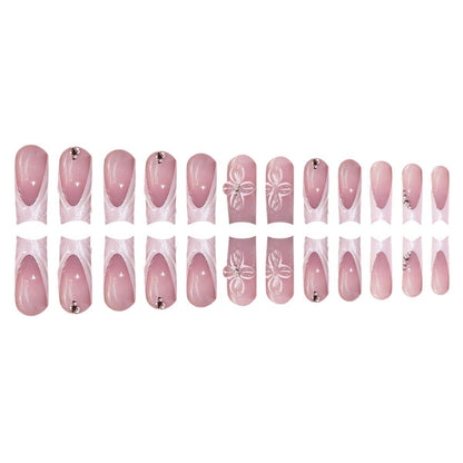 Elegant Floral Press-On Nail Art Acalora