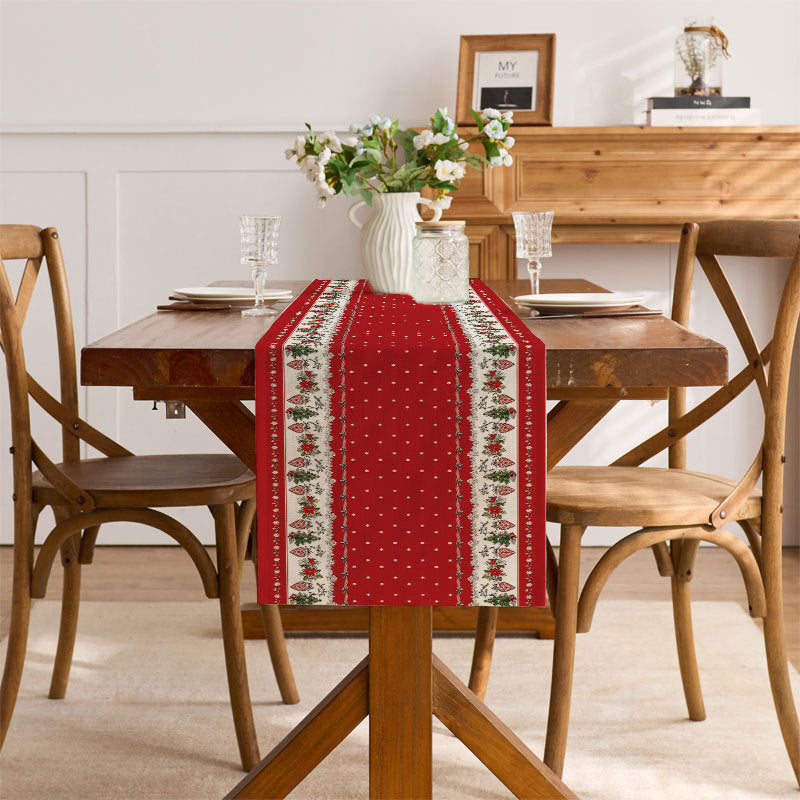 Elegant Floral Embellished Table Runner