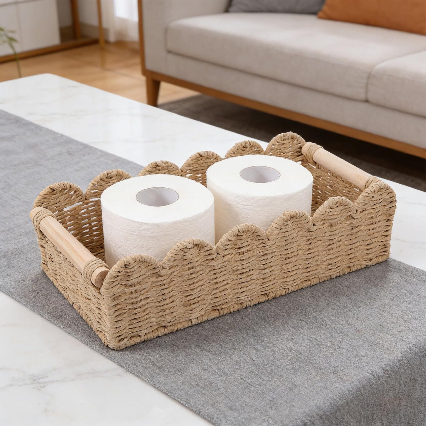 Decorative storage basket with wave edge Acalora