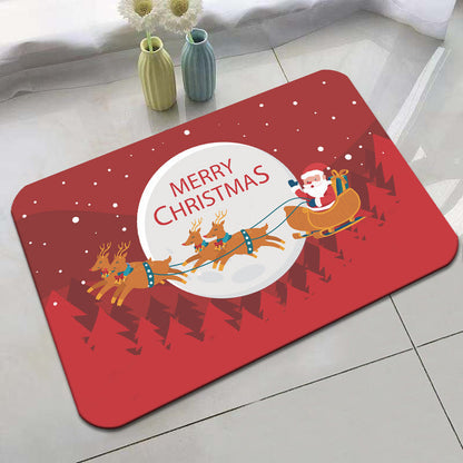 Festive Holiday-Themed Bath Mat