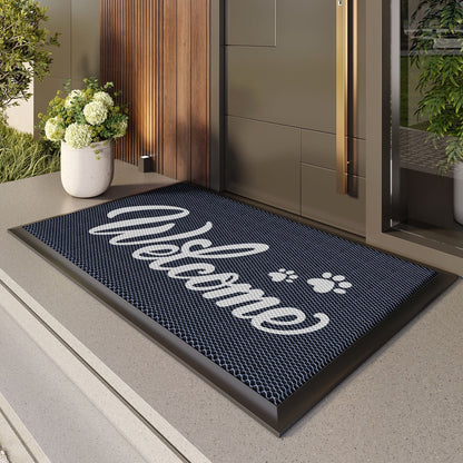 Stylish Paw Print Welcome Mat