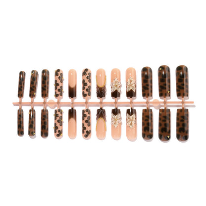 Floral and Gem Embellished Press-On Nails Acalora