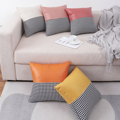 Decorative Houndstooth Pattern Cushion Cover