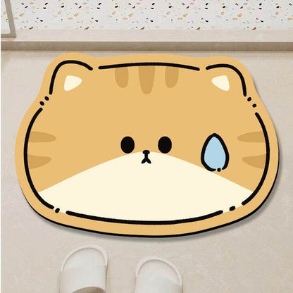Cute Cat-Themed Bath Mat