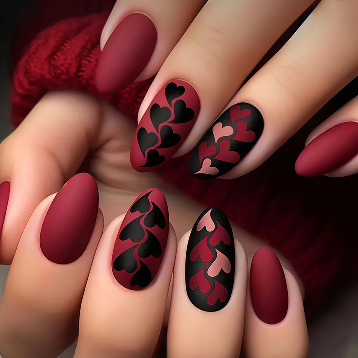Heart Pattern Nail Art Kit Acalora