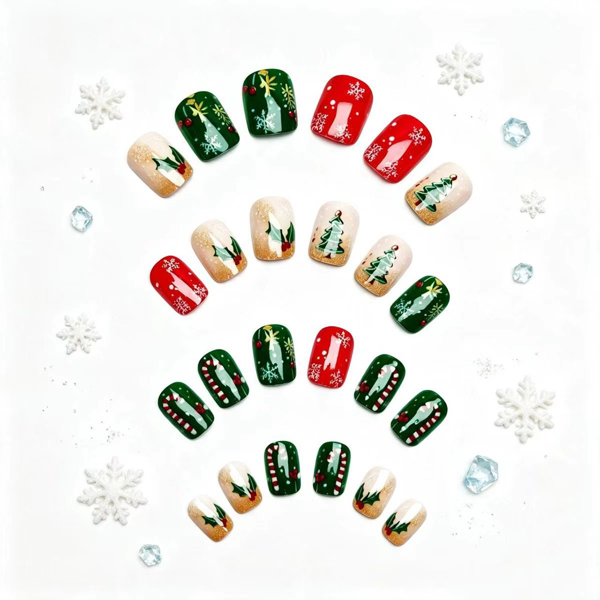 Festive Holiday Nail Art Design Acalora